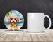 Cockapoo Luau Large Sandstone Coasters Pack Of 4 Absorbent Round Coasters Decor Gifts For Men Or Women, 4 In, Multicolor_maomaolike.com