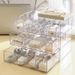 Data Storage Box Divider Organizer Transparent Cable Winder Detachable With Lid Drawer Style Large Capacity_maomaolike.com