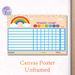 Rainbow Themed Reward Chart Painting Poster, Vibrant Cheerful Rainbow & Confetti Design Poster, Practical Tool To Track Daily Progress And Rewards_maomaolike.com
