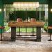 Bar Table, Industrial Counter Height Pub Dining Table_maomaolike.com