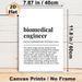 Biomedical Engineer Definition Painting Poster, Minimalist Typographic Text Poster, Professional Career-themed Decor Suitable For Office, Home_maomaolike.com