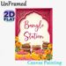 Bangle Station Themed Painting Poster, Vibrant Ethnic Style Poster, Ornate Carved Frame With Colorful Bangles & Marigolds, Cultural Decorative Piece_maomaolike.com