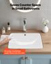 Undermount Bathroom Sink, 20.28 X 15.16 Inch Rectangular White Ceramic Vessel Sink With Overflow Hole, Under Counter Drop In Modern Lavatory Vanity Bath Wash Bowl Basin, Rectangle Small Space_maomaolike.com