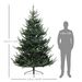 7.5 Ft Prelit Christmas Tree, Nordic Pine Artificial Christmas Tree With 300 Dual Color LED Lights And 1218 Branch Tips, Hinged Xmas Tree With Wide Base For Holiday Party, Green_maomaolike.com