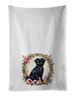 Affenpinscher And Flowers Kitchen Towel Set Of 2 White Dish Towels Decorative Bathroom Hand Towel For Hand, Face, Hair, Yoga, Tea, Dishcloth, 19 X 28", White_maomaolike.com