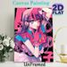 Anime Idol Girl Painting Poster, Vibrant Sparkly Kawaii Anime Style Poster, Eye-catching Decorative Artwork Ideal For Bedroom, Living Room And Anime_maomaolike.com