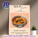 Haitian Soup Joumou Painting Poster, Warm-toned Vintage Illustrative Poster, Cultural Symbolic Pumpkin Beef Soup Art, Ideal For Kitchen And Dining_maomaolike.com