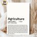Agriculture Definition Painting Poster, Minimalist Typographic Text Poster, Humorous Professional Description, Ideal For Home Office, Farmhouse Decor_maomaolike.com