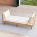 Patio Wicker Daybed Outdoor Boho Rattan Loveseat Sofa With 6 Sturdy Metal Legs Adjustable Foot Pads Seat And Back Cushions_maomaolike.com