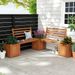 Outdoor Planter Box Wooden Bench Set With 2 Open-ended Planter Boxes And Salt Backrest Boxes With Open-ended Bases For Various Outdoor Spaces Like Balconies, Gardens_maomaolike.com