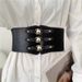 Unisex Waist women's decoration with skirt wearing a fashionable coat shirt simple waist accessories elastic wide belt._maomaolike.com