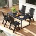 Foldable Patio Chair All-Weather HDPE Outdoor Dining Chair With Armrest For Indoor And Outdoor Settings, Living Room, Balcony, Porch, Patio, Etc_maomaolike.com