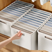 Wardrobe Pants Bin Household Drawer Divider Clothing Sweater Organizer Box Partition Storage Basket_maomaolike.com