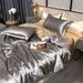 Cool Touch Real Silk Ice Bed Linen Kit, Solid ToneDouble Sided Four Piece Bedding Set, Soft 3-Piece Summer Bed Sheet For Daily Household Bedroom Rest
_maomaolike.com