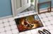 Yorkshire Terrier Yorkie And Santa Claus Doormat Front Door Mat Indoor Outdoor Rugs For Entryway, Non Slip Washable Low Pile, 24H X 36W_maomaolike.com