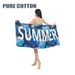Bath Towels Printing Cut Terry Dense Water Absorption Seaside Swimming Pure Cotton Beach Towel_maomaolike.com