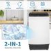 Full-Automatic Washing Machine Top Load Portable Compact Laundry Washer Spin With Drain Pump,10 Programs 8 Water Level Selections With LED Display 17.8 Lbs Capacity, Black_maomaolike.com