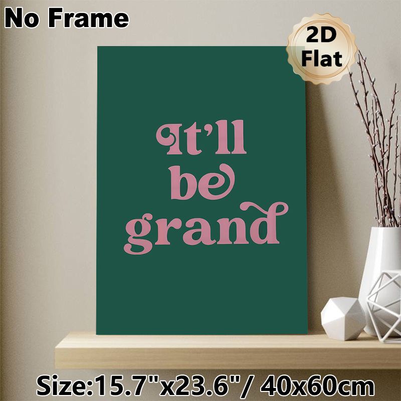 Inspirational Quote Painting Poster, Vintage Pink Retro Typography Poster, Warm Encouraging Message Ideal For Home, Living Room, Bedroom Decor_maomaolike.com