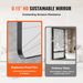 Square Wall Mounted Mirror 30" X 48" Mirror With Aluminium Alloy Frame_maomaolike.com