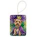Norfolk Terrier King Of Mardi Gras Porcelain Ornament Christmas Tree Hanging Decorations For Home Christmas Holiday, Rectangle, Gift, Multicolor_maomaolike.com