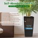 Square Planter For Indoor Or Outdoor Use, 22-Inch High Rattan Design Flower Pot With Automatic Watering System For Porch, Patio, Backyard, Makes Keeping Flowers Easier (Pack Of 2, Black)_maomaolike.com