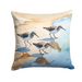Sandpipers Throw Pillow Machine Washable, Indoor Outdoor Decorative Pillow For Couch, Bed Or Patio, 18Hx18W_maomaolike.com