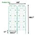 2 Pack Metal Garden Trellis 86.7" X 19.7" Rustproof Trellis For Climbing Plants Outdoor Flower Support Light Green_maomaolike.com