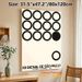 Minimalist Geometric Circle Painting Poster, Vintage Monochrome Abstract Graphic Poster, Sleek Artistic Wall Decor Suitable For Living Room, Office_maomaolike.com