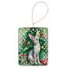 Oriental Shorthair Cat By The Christmas Tree Porcelain Ornament Christmas Tree Hanging Decorations For Home Christmas Holiday, Rectangle, Gift, Multicolor_maomaolike.com