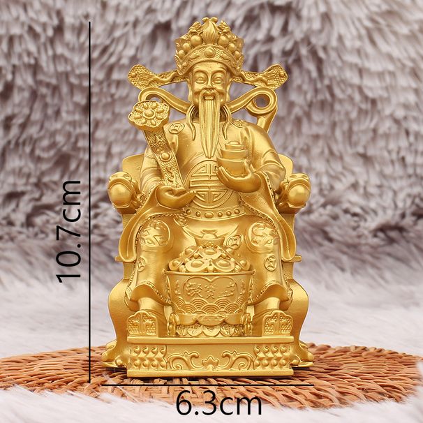 gold Yuanbao God Of Wealth Statue Home Worship, Store Opening, Prosperous Business, Small Metal Craft Ornament For Street Stalls_maomaolike.com
