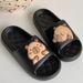 Cute Capybara Design Thick Sole Women Slippers Slides Bathroom Beach Indoor Sandals Summer Couple Shoes_maomaolike.com