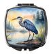 Blue Heron Emerging As The Day Fades Compact Mirror Decorative Travel Makeup Mirror For Women Girls Gifts Pocket Makeup Mirror Folding Handheld_maomaolike.com
