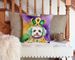 Maltipoo King Of Mardi Gras Throw Pillow Machine Washable, Indoor Outdoor Decorative Pillow For Couch, Bed Or Patio, 14Hx14W_maomaolike.com