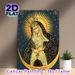 Virgin Mary Religious Painting Poster, Exquisite Gilded Traditional Icon-style Poster, Sacred Religious Decorative Artwork Suitable For Home Prayer_maomaolike.com