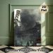 Industrial Ruin Painting Poster, Gloomy Dark-toned Wrecked Factory Scene Poster, Desolate Atmospheric Decor Ideal For Home Studio, Gaming Space_maomaolike.com