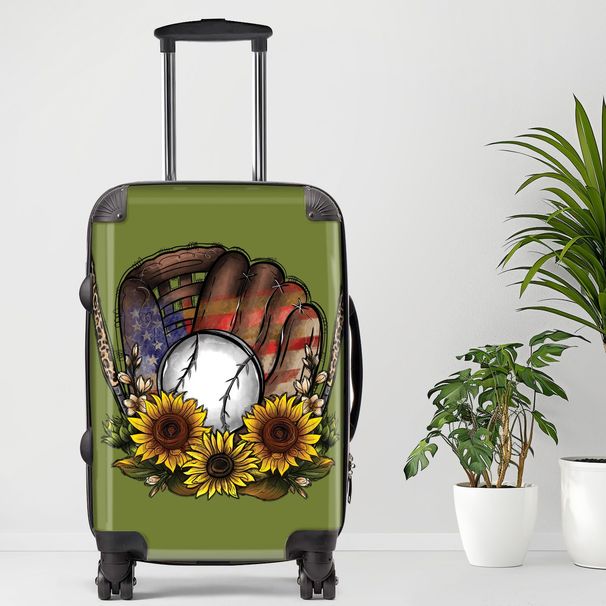 Baseball Luggage20/24/28 Inch Luggage, Carry-On, Custom Luggage, Luggage Set, Suitcase, Travel, Vacation, Cabin Suitcase, Custom Suitcase, Personalized Luggage_maomaolike.com