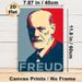 Sigmund Freud Portrait Painting Poster, Vibrant Pop Art Style Poster, Bold Color-blocked Portrait Design, Elegant Artistic Decor Ideal For Home_maomaolike.com