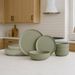 12-Piece Stoneware Dinner Plates Bowls Sets | Microwave & Dishwasher Safe | Non-Toxic Dinner Plates Bowls Set | Stackable Matte Glaze Kitchenware For 4_maomaolike.com