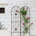 2 Pack Metal Garden Trellis 71" X 19.7" Rustproof Trellis For Climbing Plants Outdoor Flower Support Black_maomaolike.com
