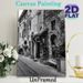 Vintage European Alley Painting Poster, Monochrome Old Town Street Scene Poster, Nostalgic Classic Design Brings Serene Ambiance Ideal For Living_maomaolike.com