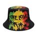Unisex ONE LOVE letter coconut print Fisherman hat Personalized sun protection hat Outdoor sports visor_maomaolike.com