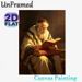 Elderly Scholar Reading Painting Poster, Warm-toned Realistic Oil Painting Style Poster, Serene Elegant Artwork Suitable For Study, Living Room And_maomaolike.com
