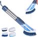 Refillable Kitchen Soap Dispenser Dish With 4 Replacement Heads, Multifunctional Long Handle Scrub Brush_maomaolike.com
