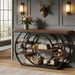 Console Table, 5-Tier Industrial Sofa Table With Metal Frame_maomaolike.com