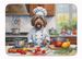 Wirehaired Pointing Griffon The Chef Memory Foam Kitchen Mat Machine Washable Anti-Fatigue Mat Cushion Comfort Bath Mat Or Kitchen Rug_maomaolike.com