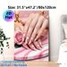 Nail Art Themed Painting Poster, Elegant Glossy Pink Nails With Gold Bow Details Poster, Chic Nail Art Display, Ideal For Beauty Salons And Makeup_maomaolike.com