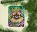 Pekingese King Of Mardi Gras Porcelain Ornament Christmas Tree Hanging Decorations For Home Christmas Holiday, Rectangle, Gift, Multicolor_maomaolike.com
