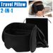 2 In 1 Travel Cotton Comfortable Neck Headrest With Eye Mask And Storage Bag 360° Support Airplane Pillow For Travelling_maomaolike.com