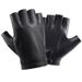 Men's Gloves Half Finger Pu Solid Color Men's Motorcycle Motorcycle Street Dance Performance Nightclub Outdoor Gloves_maomaolike.com