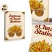Samosa & Chaat Themed Painting Poster, Vibrant Vintage Indian Culinary Art Poster, Authentic Eye-catching Snack Design, Ideal For Restaurant, Kitchen_maomaolike.com